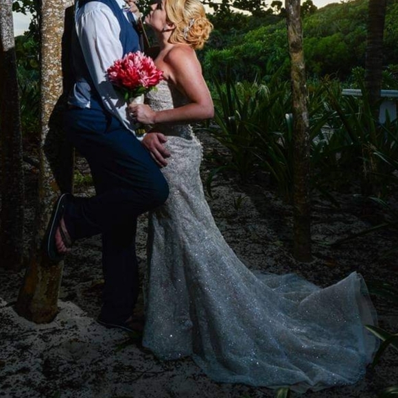 Champagne Sequence Wedding Dress - FREE SHIPPING - Picture 7 of 16